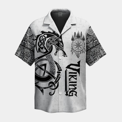 Dragon Shield Viking Hawaiian Shirt