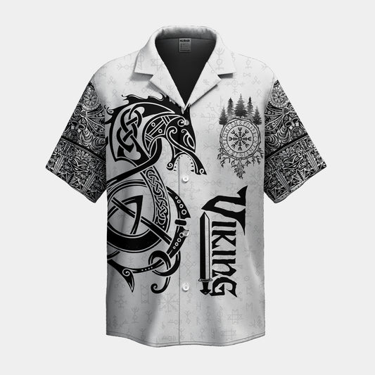 Dragon Shield Viking Hawaiian Shirt