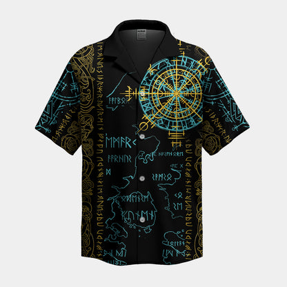 Viking Runes & Vegvisir – Hawaii Shirt