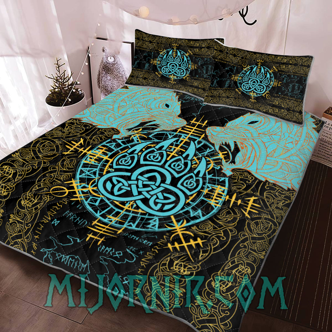 Ursine Guardian Runes - Viking Quilt Set