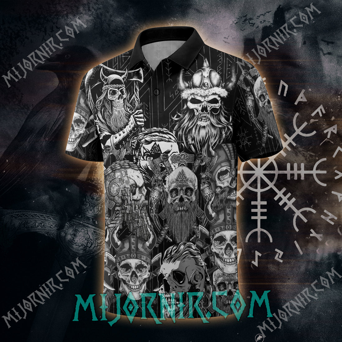 Viking Skulls of Valhalla - Viking Polo Shirt