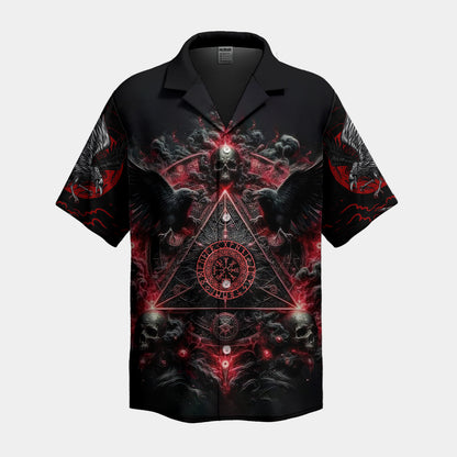 Raven Skull Sigil Viking – Hawaiian Shirt