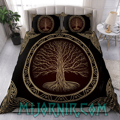 Yggdrasil Gold Essence - Viking Duvet Cover