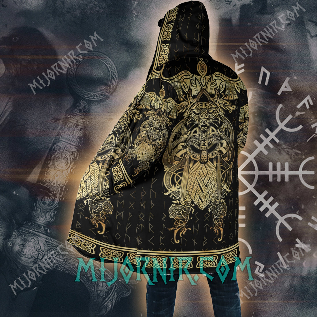 Golden Norse God - Viking Hooded Cloak