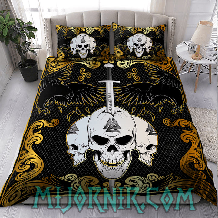 Raven Skull Guard - Viking Duvet Cover