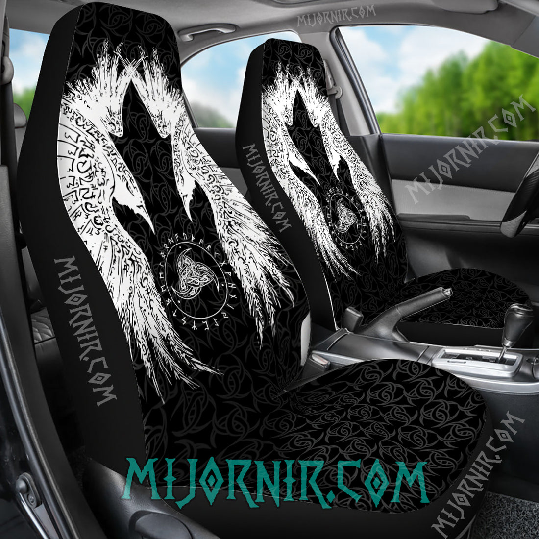 Huginn And Muninn - Viking Car Seat Cover