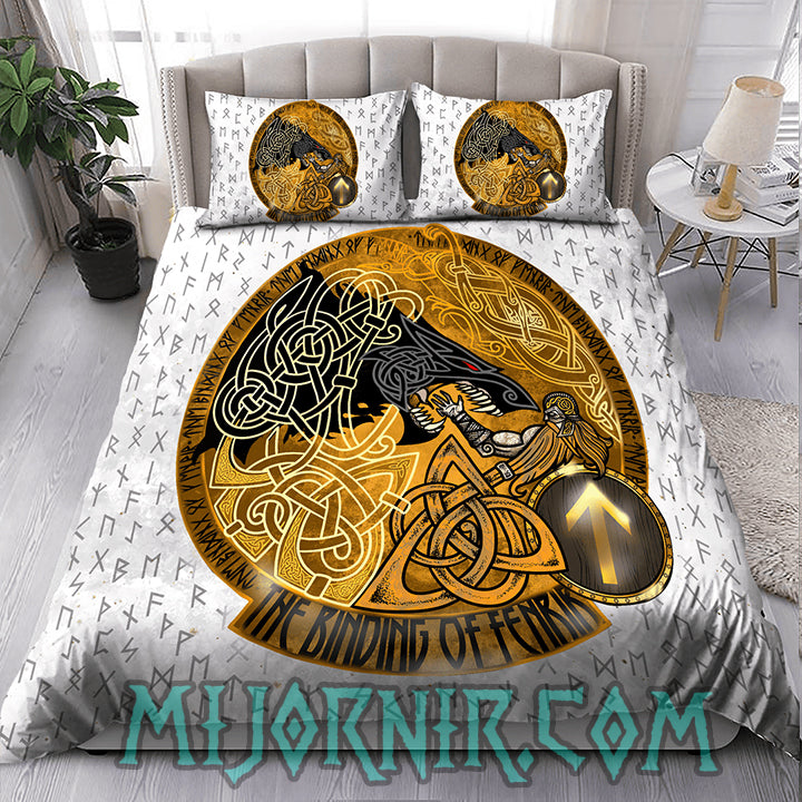 Fenrir’s Binding Mythology - Viking Duvet Cover