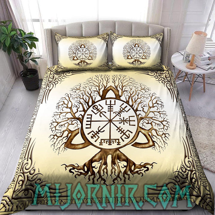 Yggdrasil & Vegvisir Harmony - Viking Duvet Cover