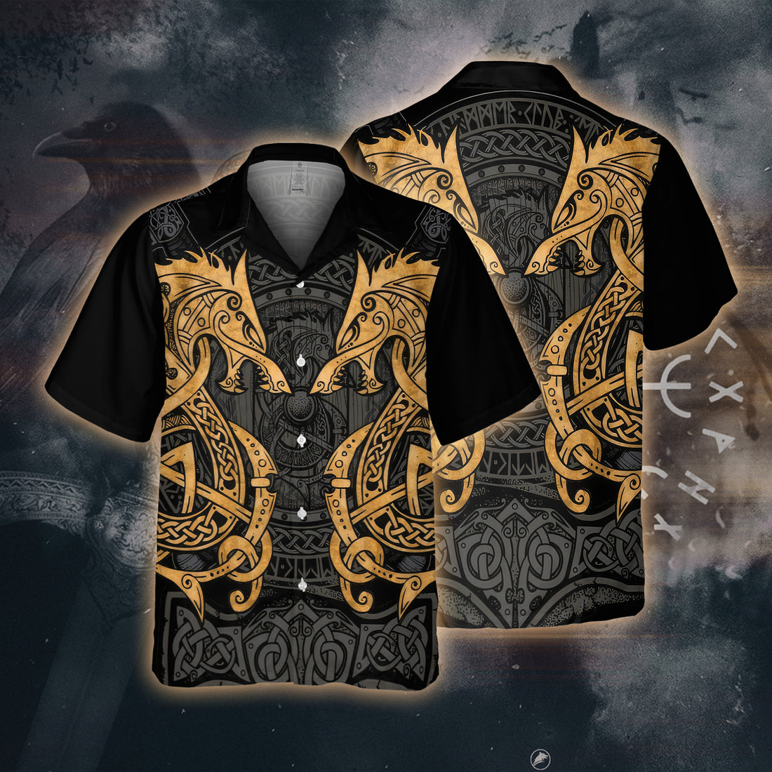 Golden Norse Wolf – Hawaii Shirt