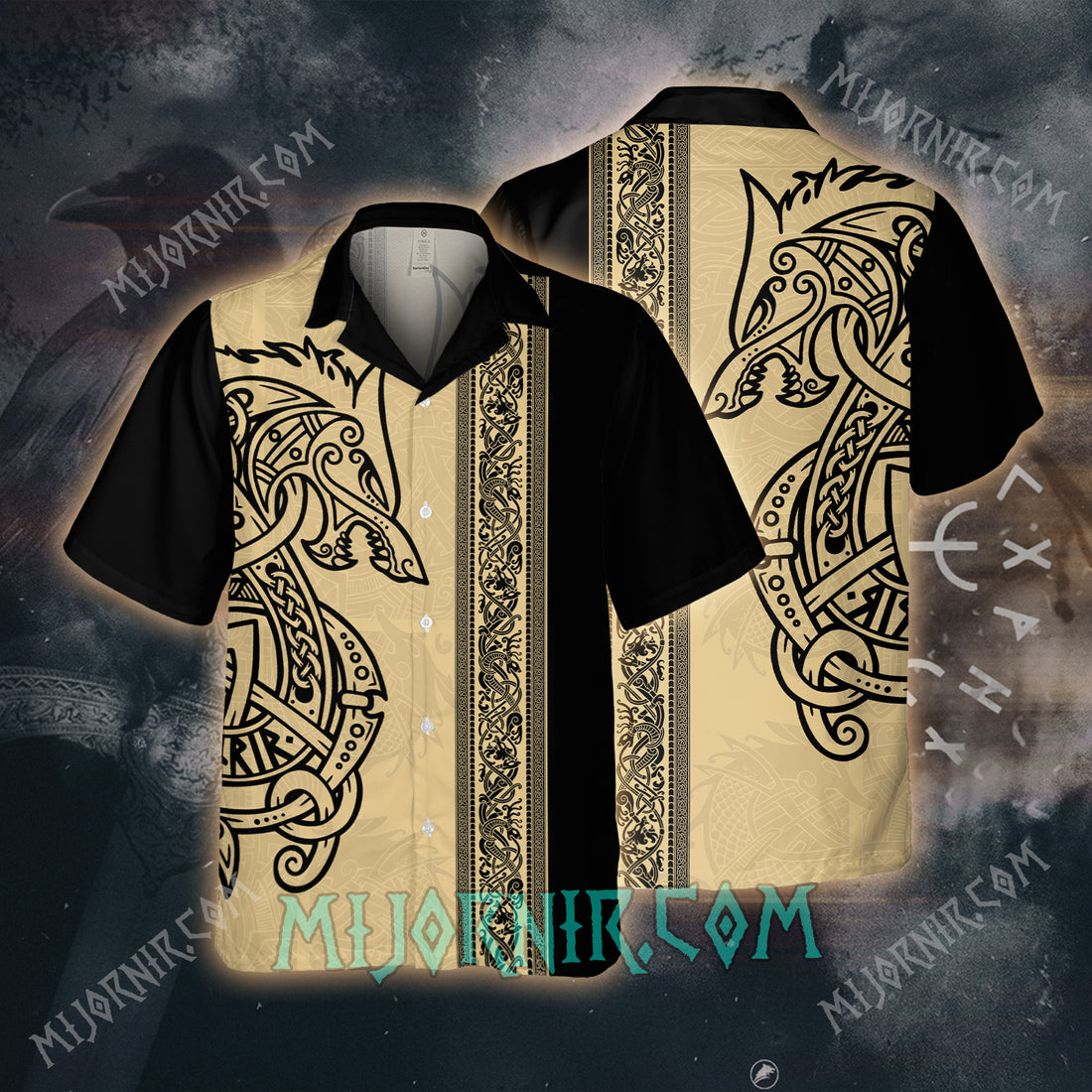 Golden Celtic Wolf– Hawaii Shirt