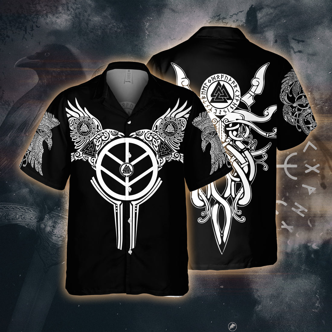 Runic Shield Hawaiian Shirt