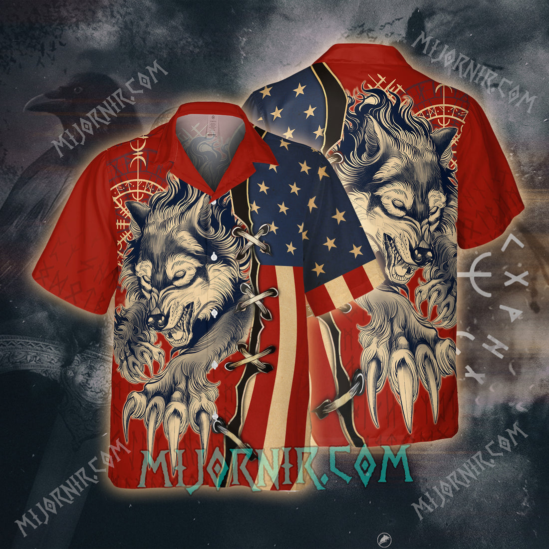 Fenrir's Fury Patriotic Viking – Hawaii Shirt