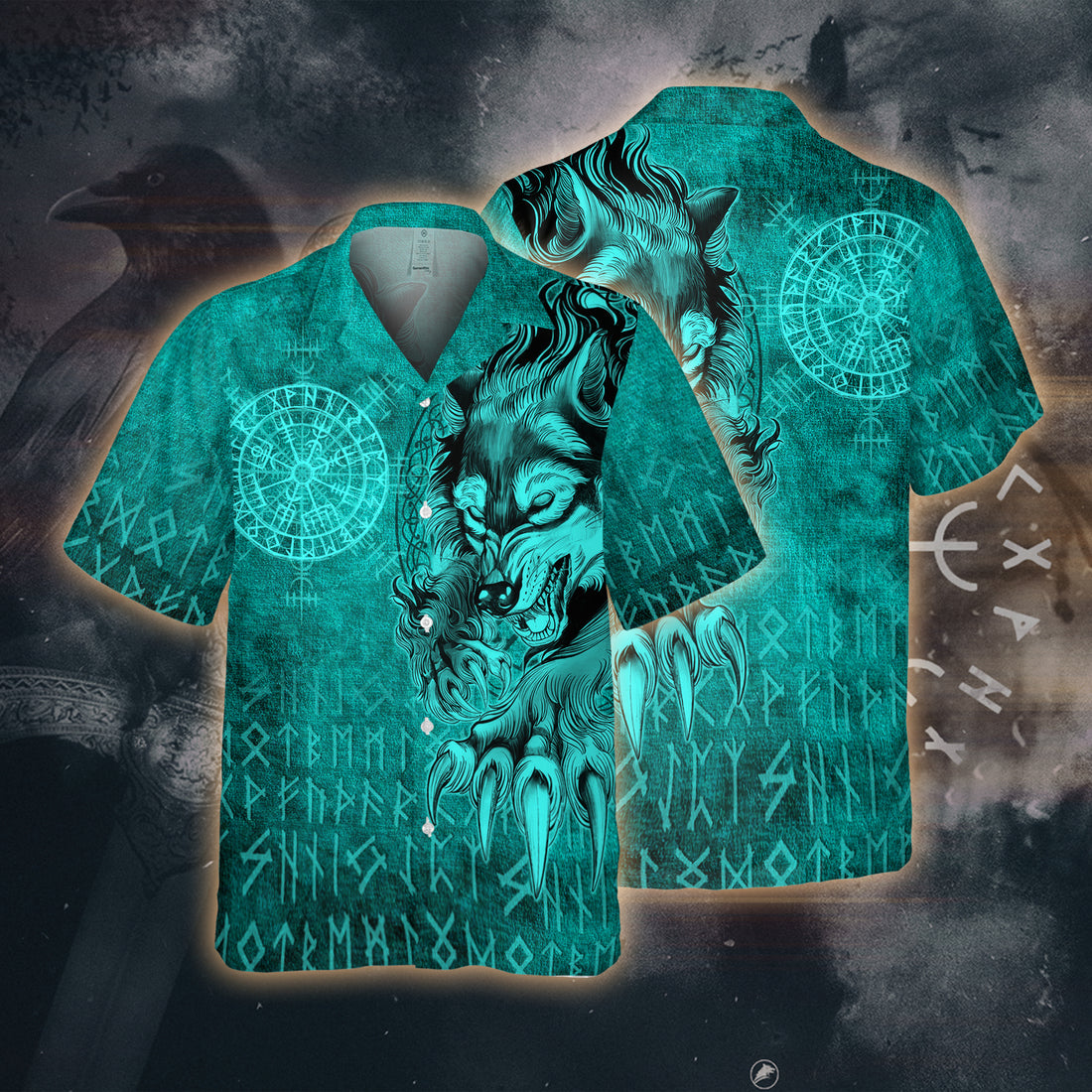 Fenrir's Fury Hawaii Shirt - Norse Mythology Style