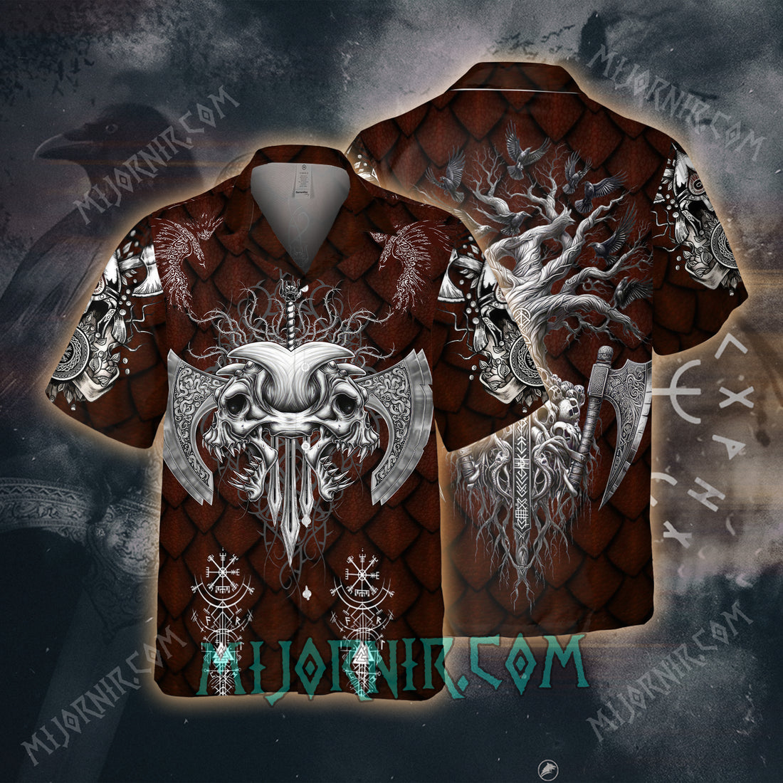 Viking Skull Warrior - Viking Hawaiian Shirt