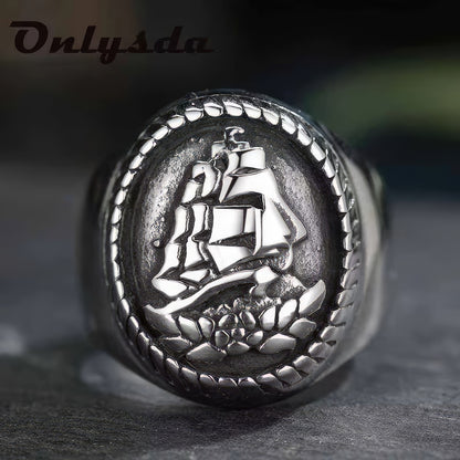 Gothic Viking Sailboat Ring