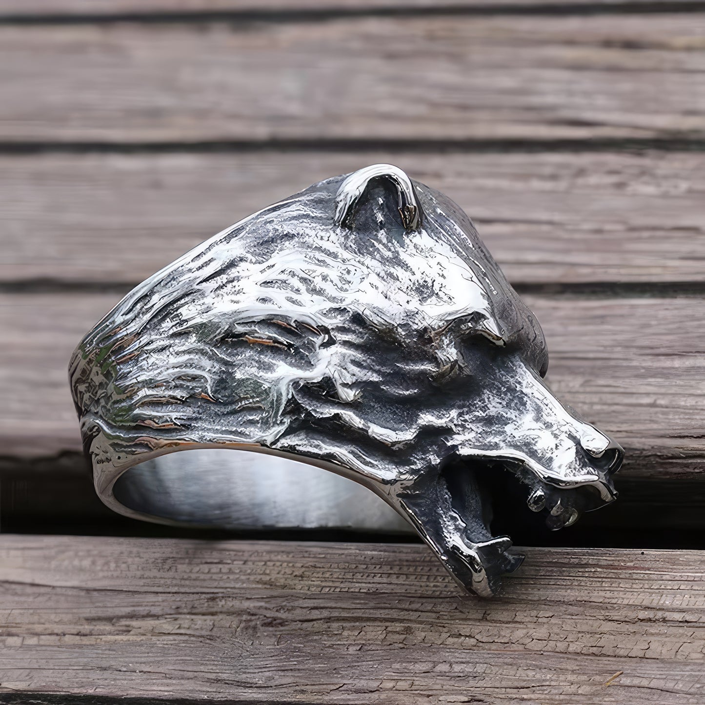 Nordic Bear Amulet Ring