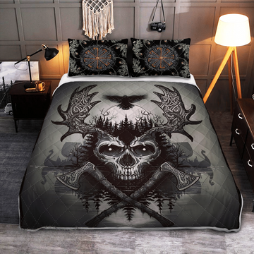 Raven and Skull - Viking Quilt Set