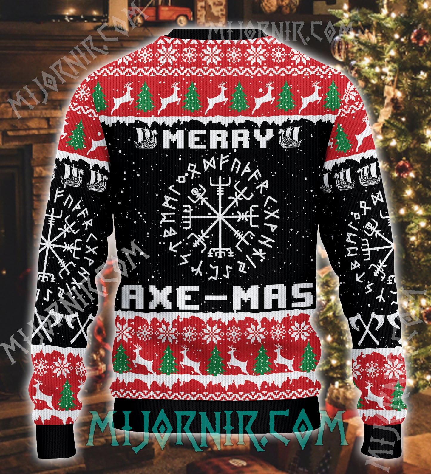 Axemas Viking Santa - Viking Ugly Christmas Sweater