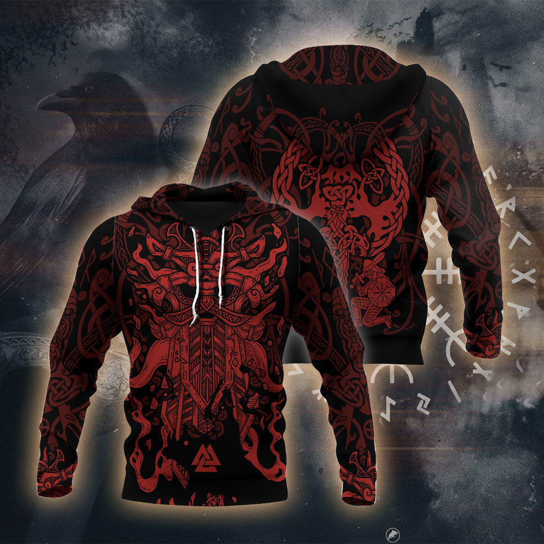 Viking Dragon Lore 3D Printed T-shirt - Long Sleeves - Hoodie - Zip Hoodie