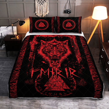 Blood Moon Fenrir - Viking Quilt Set