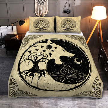 Fenrir Tree Of Life - Viking Quilt Set