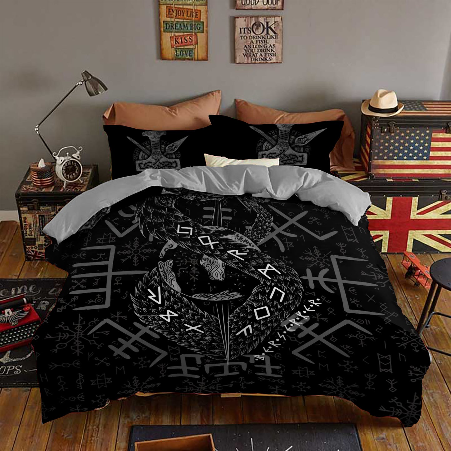 Jormungandr Berserker - Viking Duvet Cover