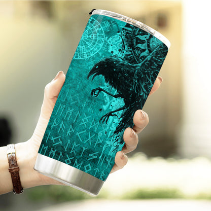 Viking Rune Raven - Viking Tumbler