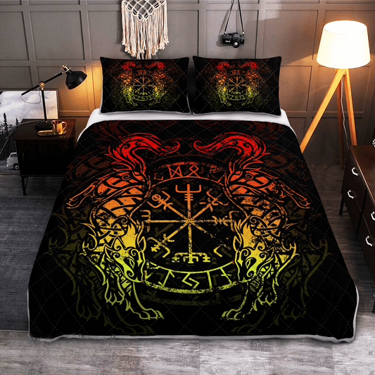 Geri and Freki Wolf - Viking Quilt Set