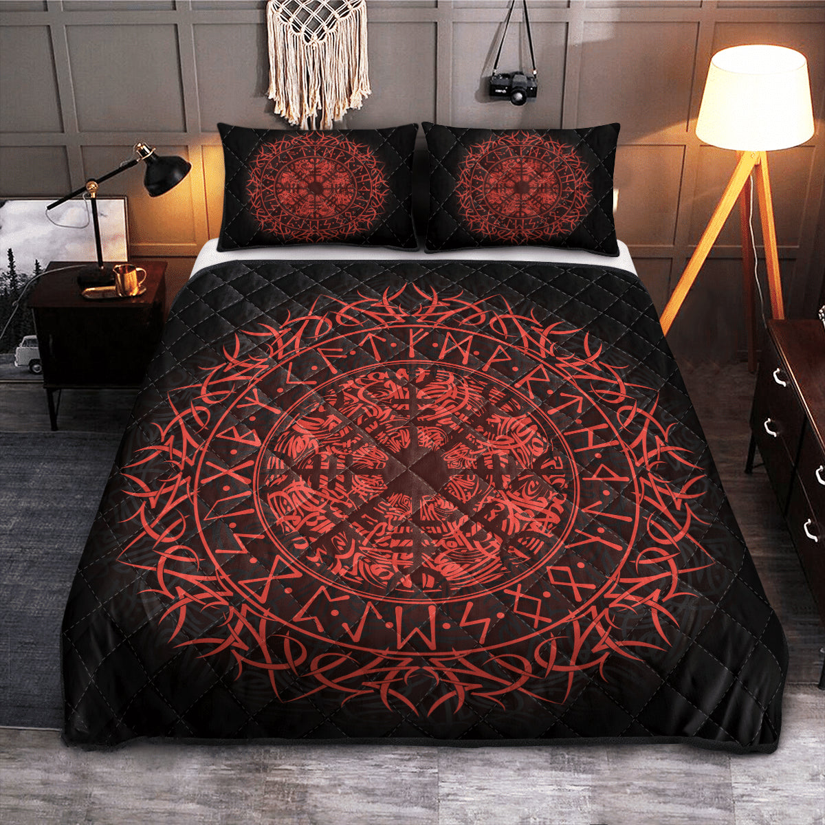 Runic Circle of Power - Viking Quilt Set