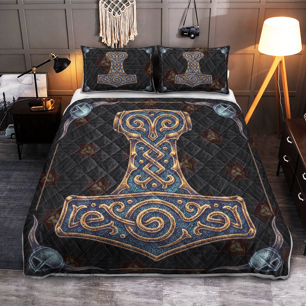 Mjölnir's Might  - Viking Quilt Set