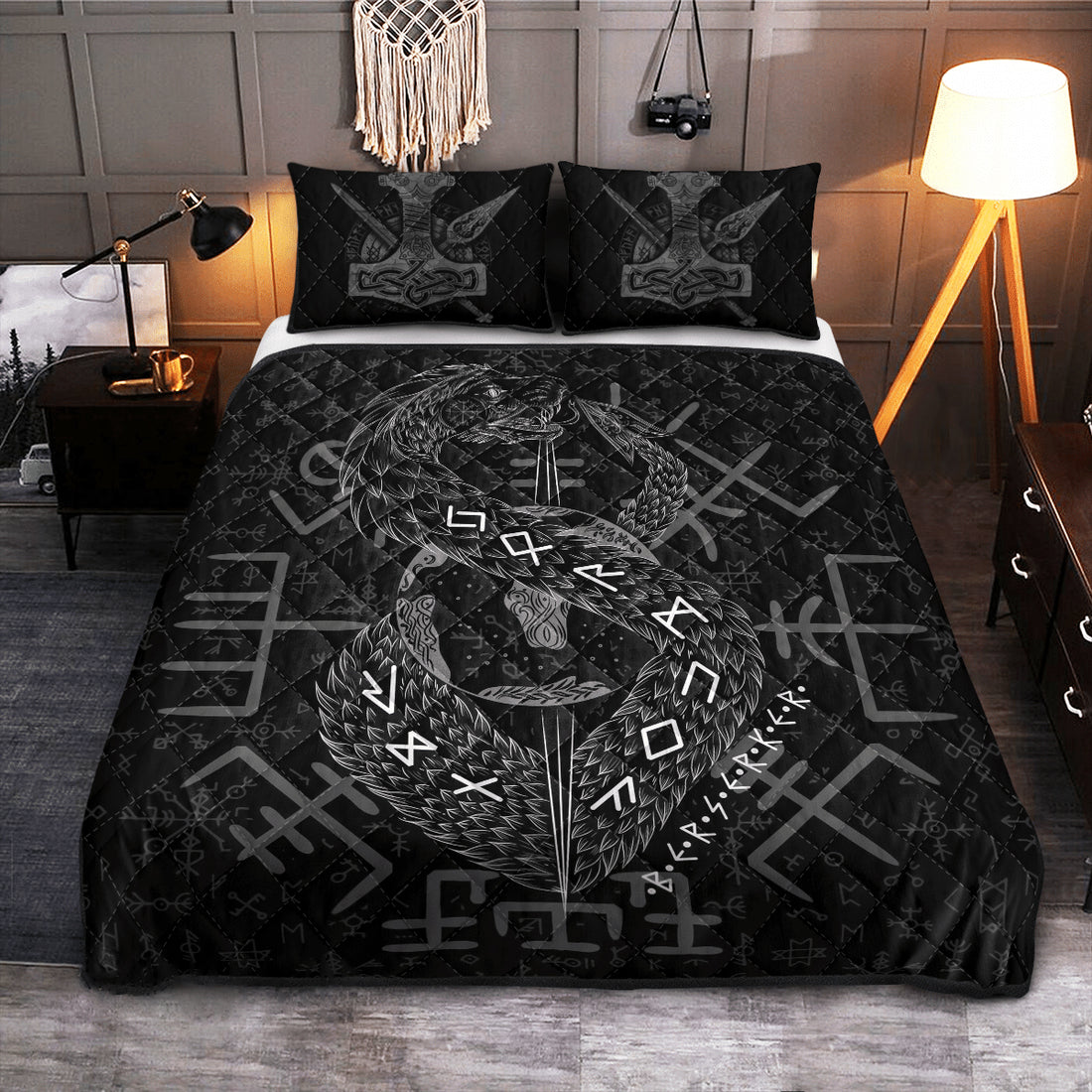 Jormungandr Berserker - Viking Quilt Set