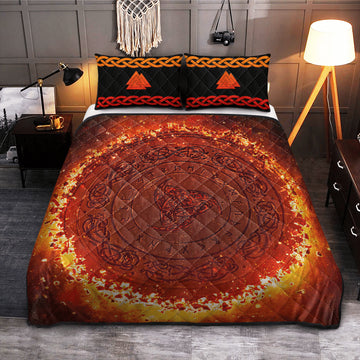 Fiery Valknu  - Viking Quilt Set