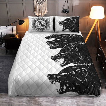 Black Fenrir's Fury - Viking Quilt Set