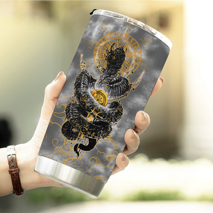 Golden Jormungandr - Viking Tumbler