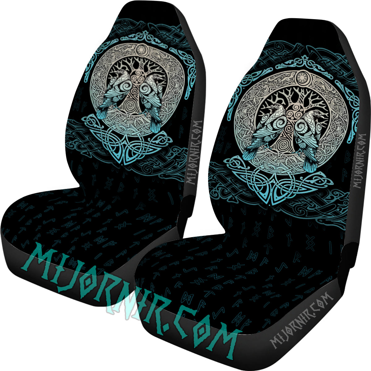 Huginn & Muninn Yggdrasil - Viking Car Seat Cover