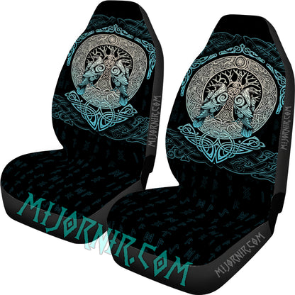 Huginn & Muninn Yggdrasil - Viking Car Seat Cover