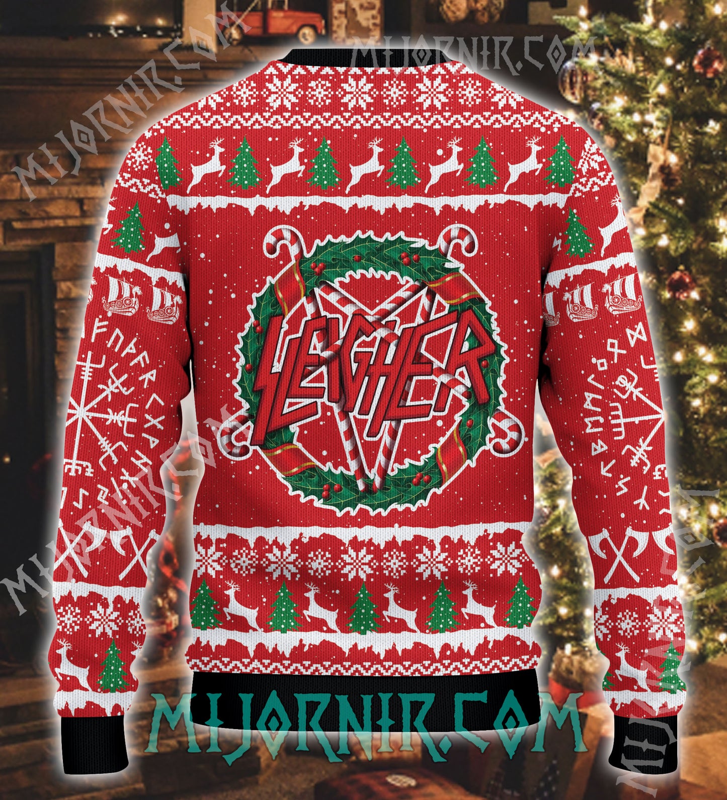 Santa's Viking Sleigher - Viking Ugly Christmas Sweater