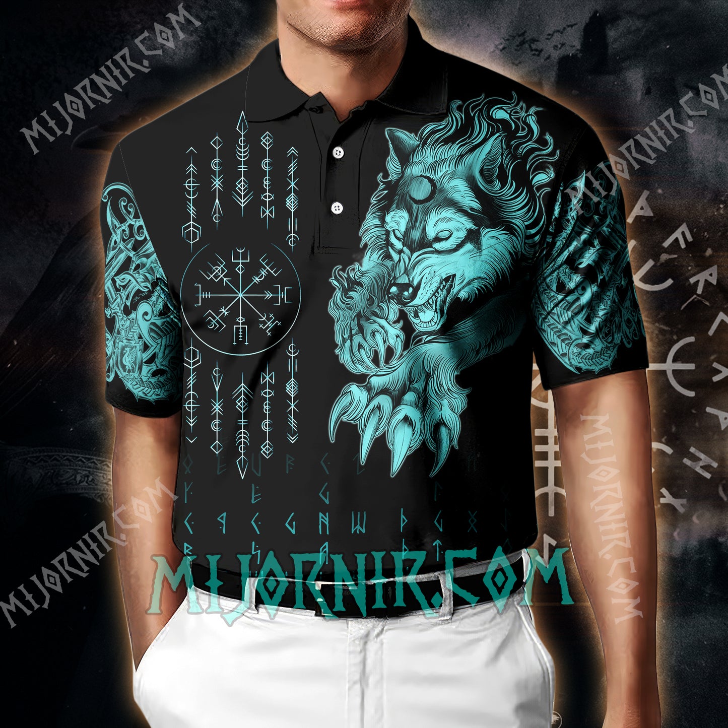 Fenrir's Fury - Viking Polo Shirt