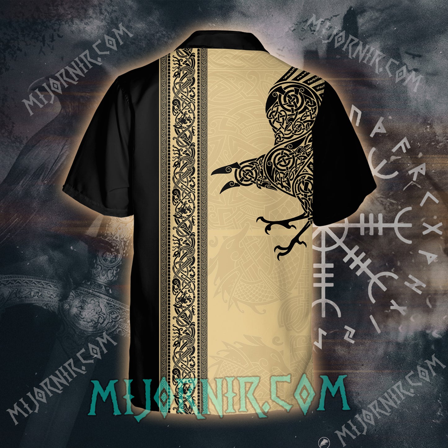 Golden Celtic Raven – Hawaii Shirt