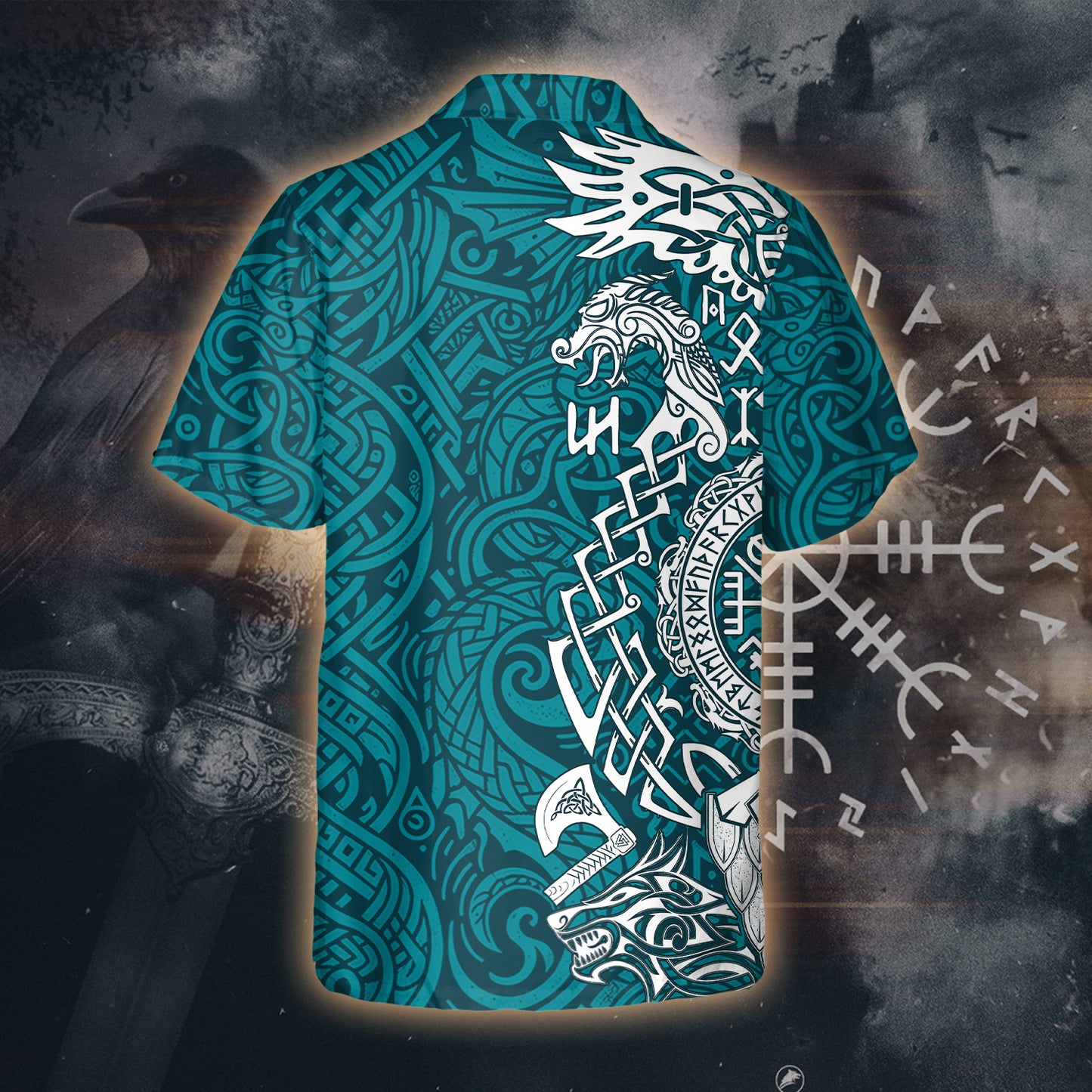 Viking Mythology Hawaii Shirt - Odin's Wisdom