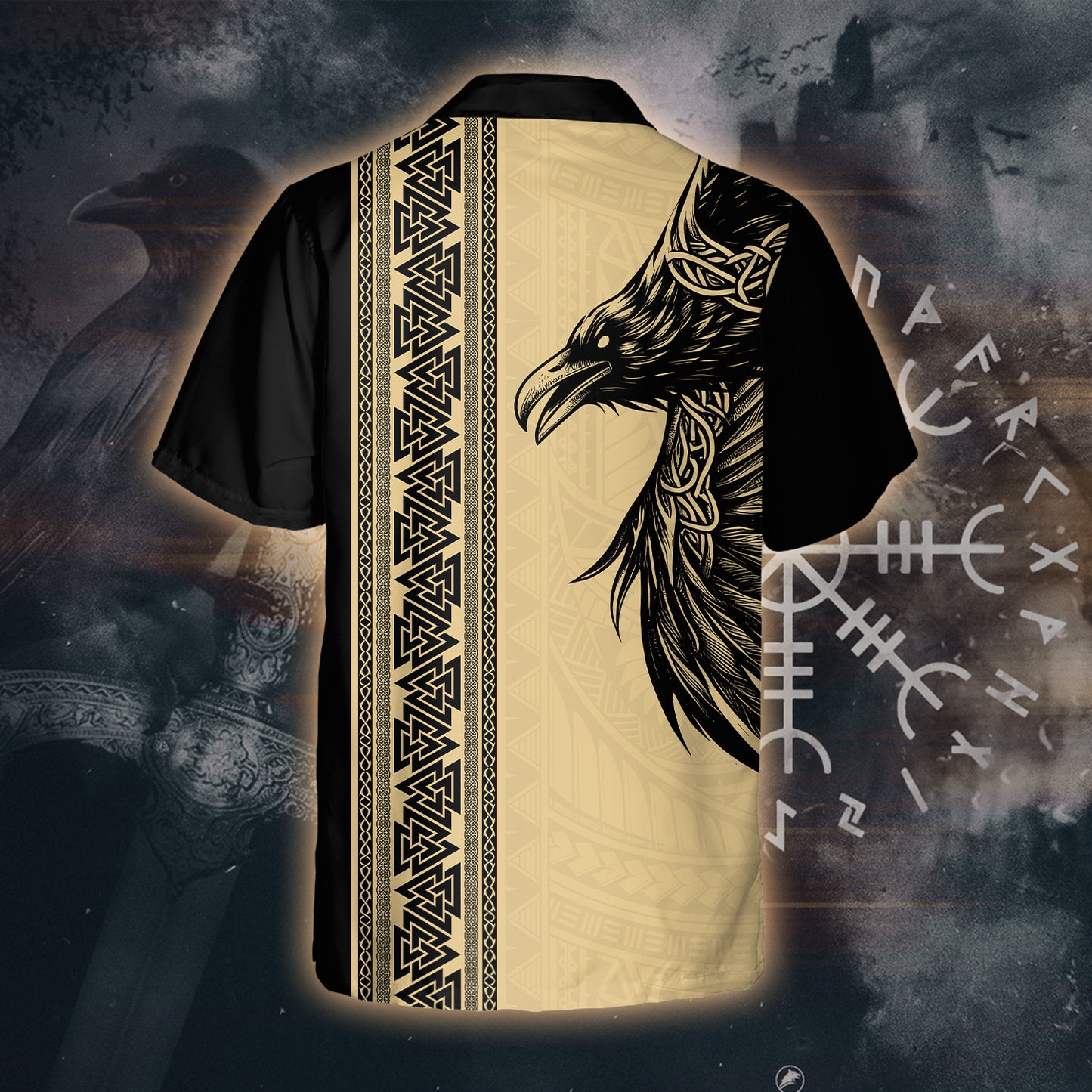 Raven Norse Viking Rune Celtic – Hawaii Shirt