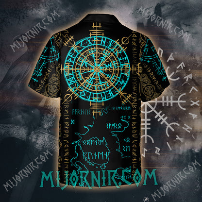 Viking Runes & Vegvisir – Hawaii Shirt