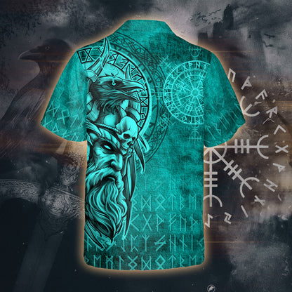 Odin's Gaze Hawaii Shirt - Viking Wisdom Edition