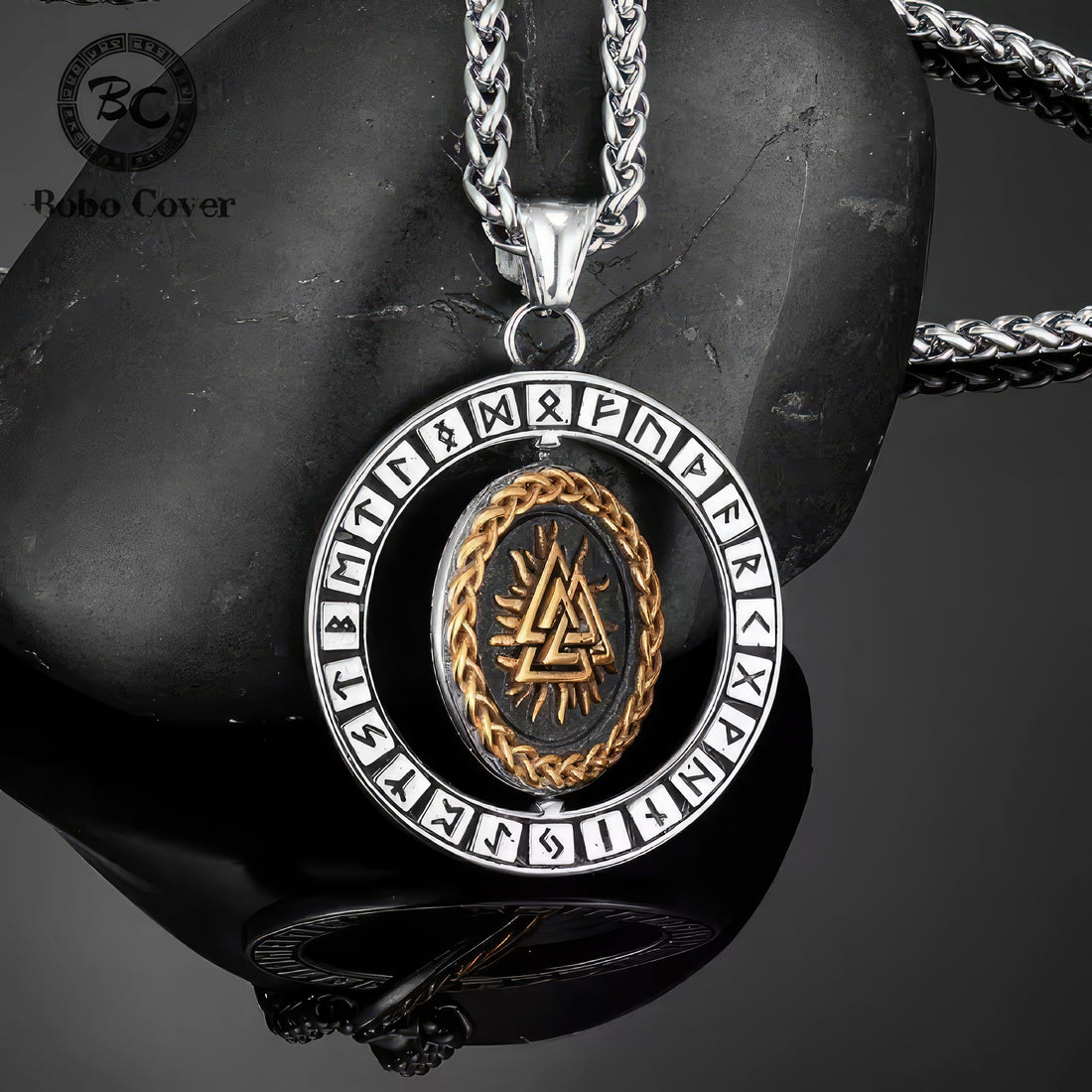 Norse Runes Rotation Necklace