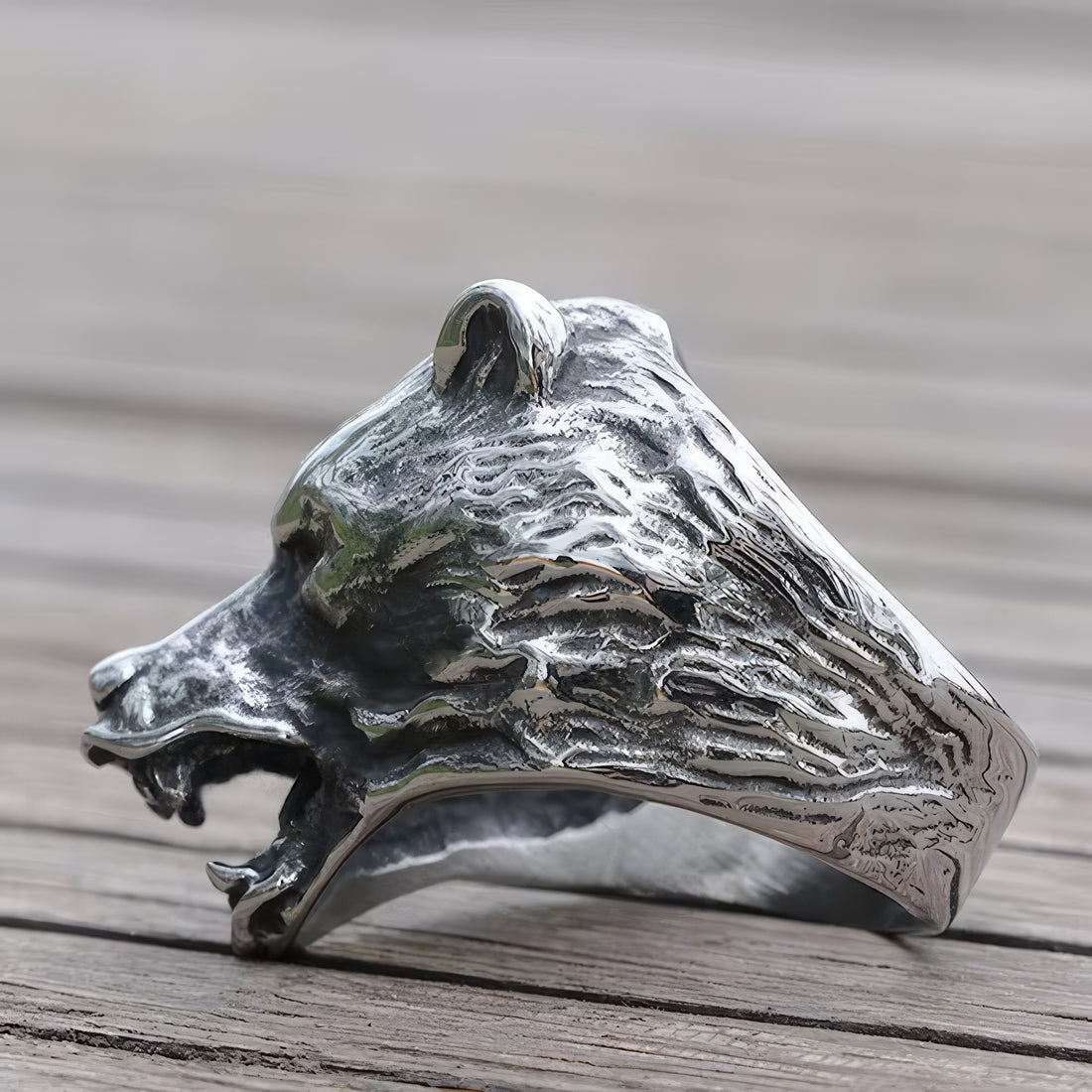 Nordic Bear Amulet Ring