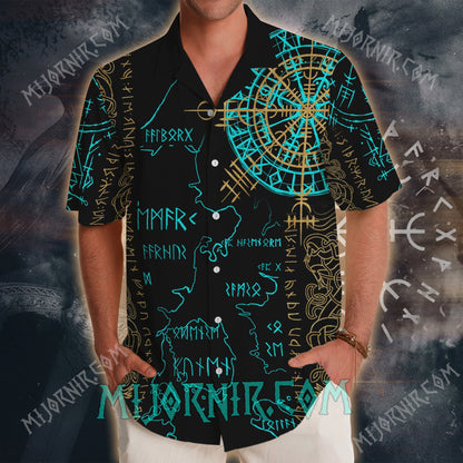 Viking Runes & Vegvisir – Hawaii Shirt