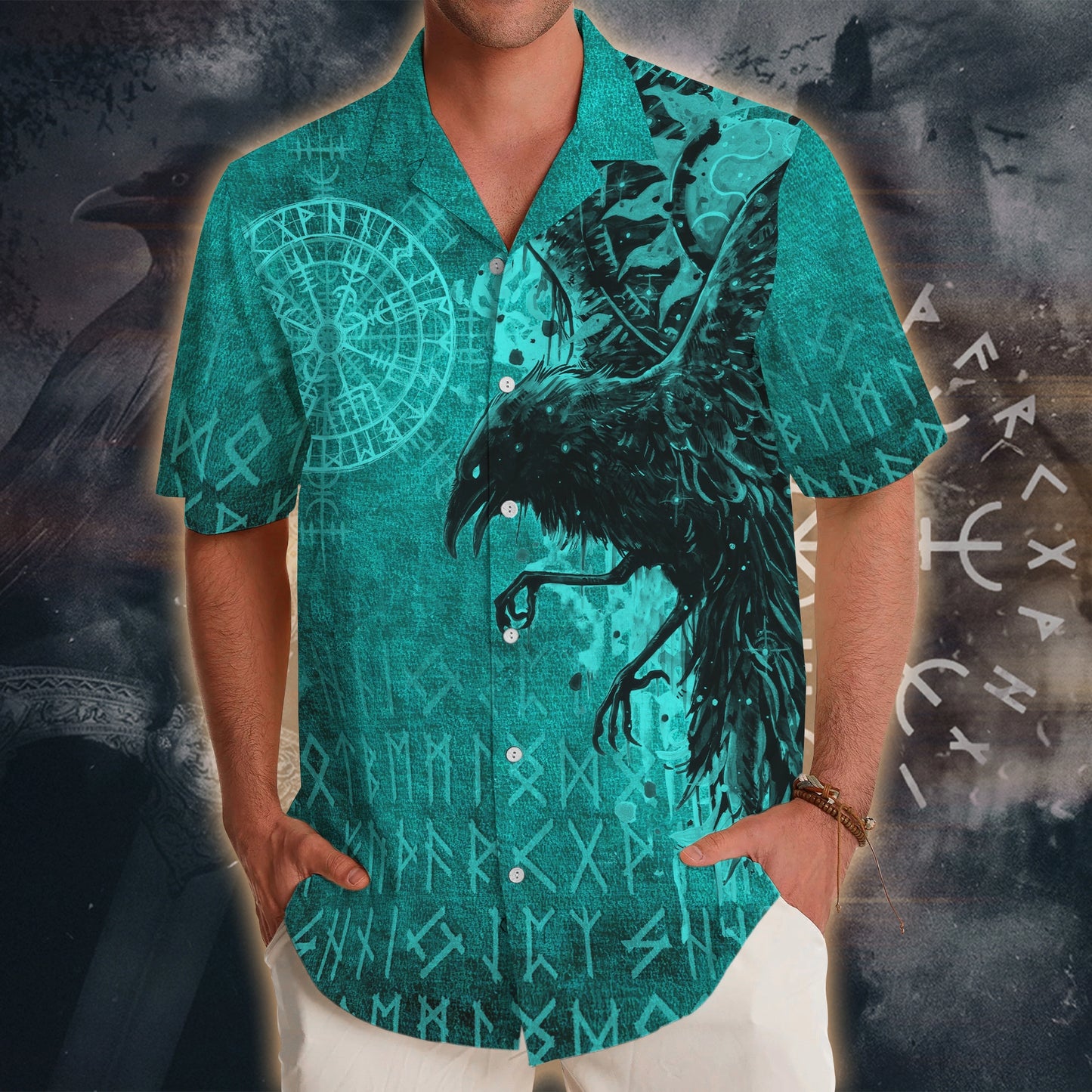 Raven of Odin Hawaii Shirt - Norse Rune Edition