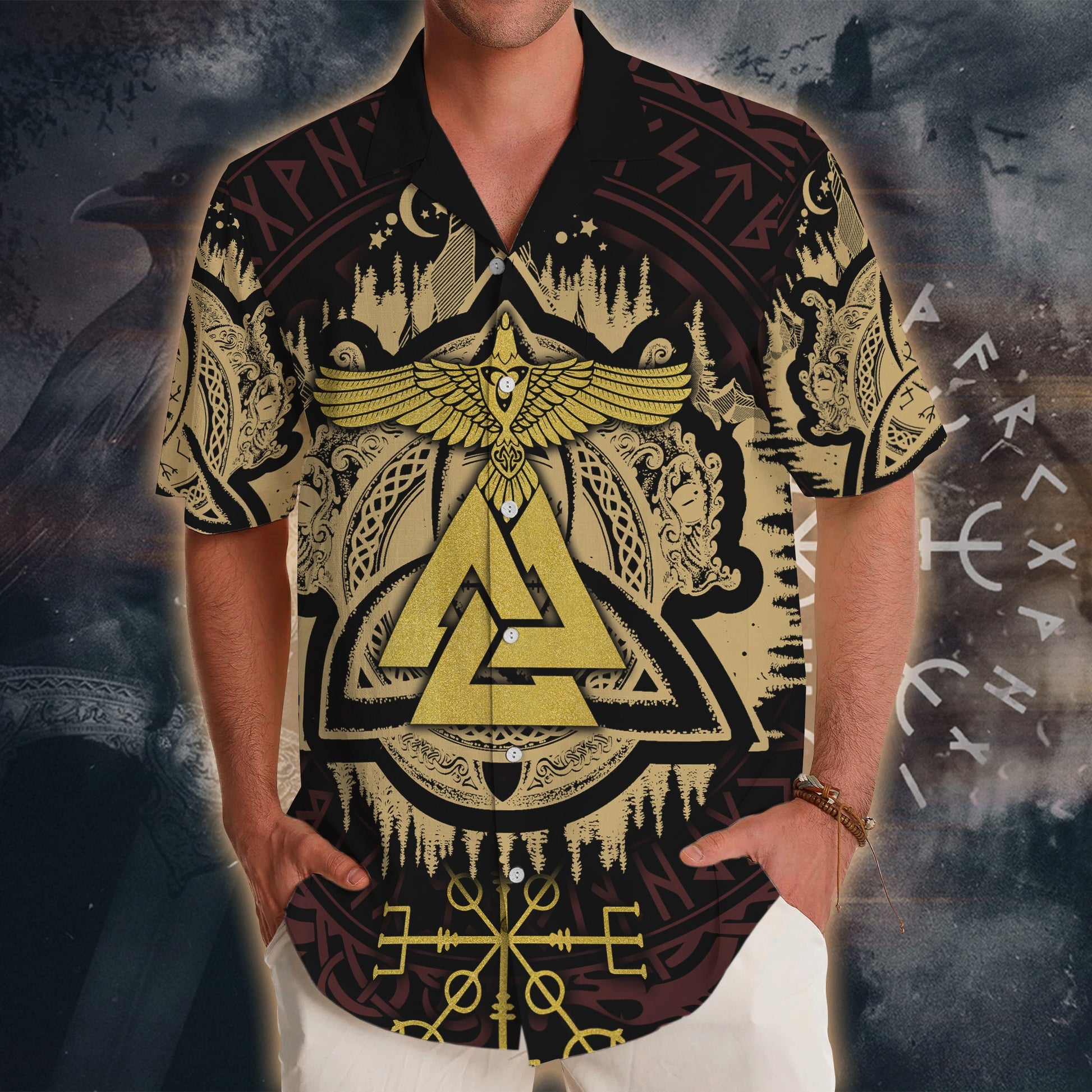 Norse Mythic Emblem Hawaiian Shirt