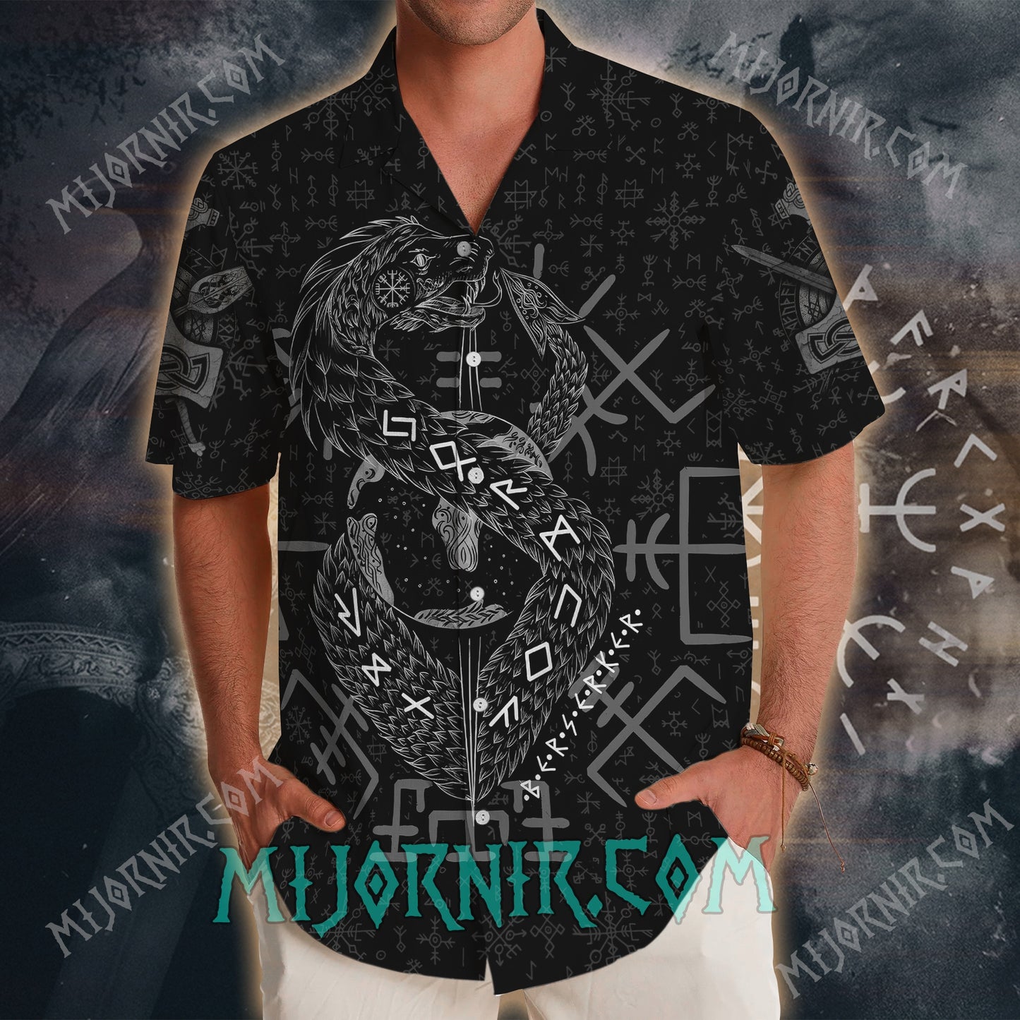 Jormungandr Berserker - Viking Hawaiian Shirt