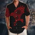 Odin's Crimson Messenger Hawaiian Shirt